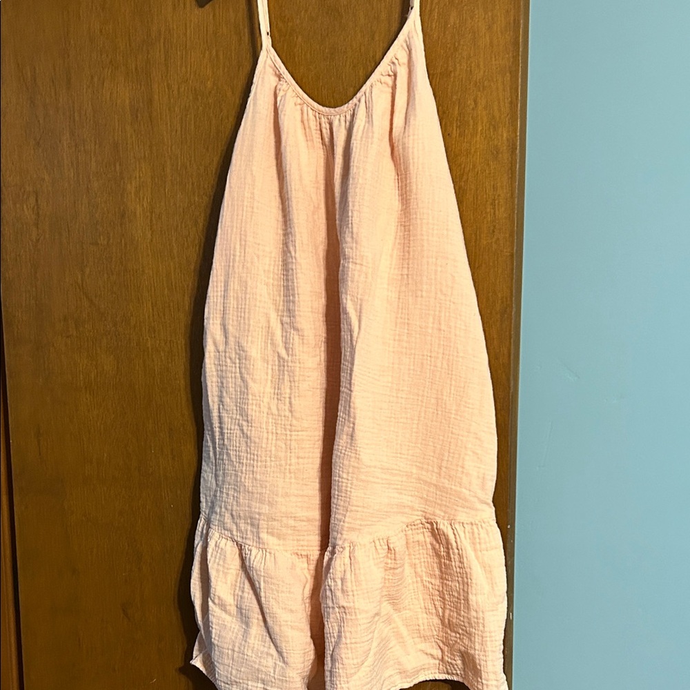Peach Sleeveless Dress with pockets